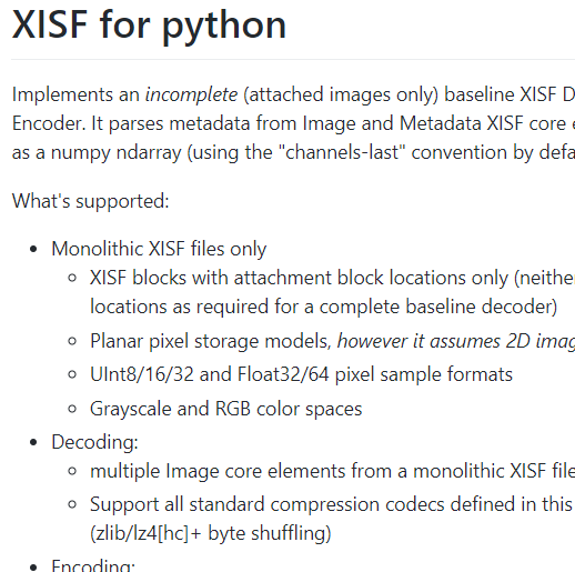 XISF Format Decoder/Encoder Module for Python