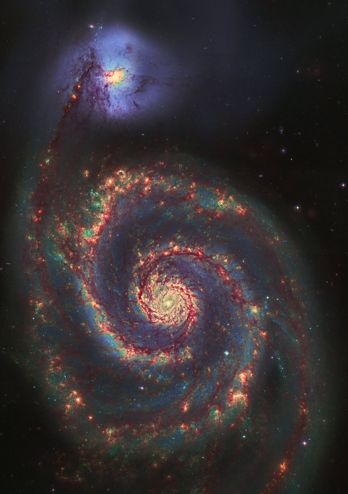 Multiband Whirlpool Galaxy